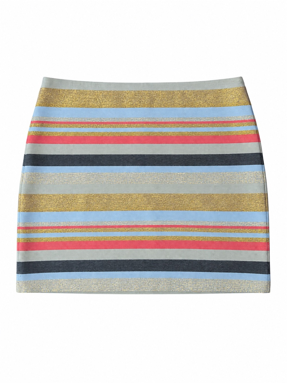 J.Crew Metallic Striped Jacquard Mini Skirt Gold Multicolor Size 6 NWOT